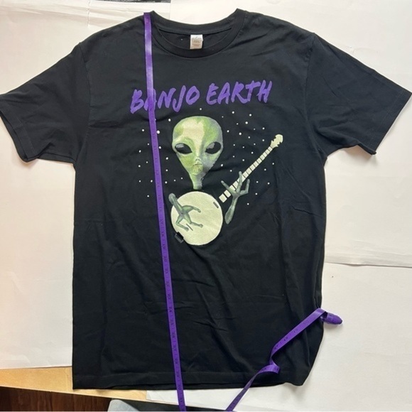Startee Men’s Banjo Earth Alien Tee Shirt - Picture 9 of 9